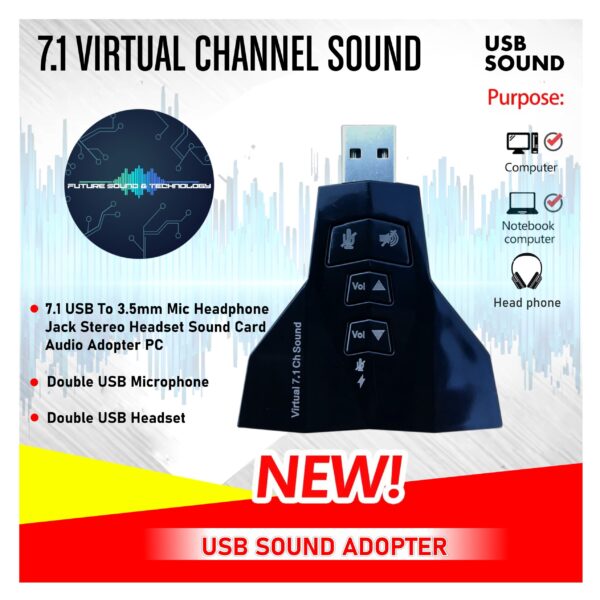 USB Virtual Sound Adopter (2 in 1)