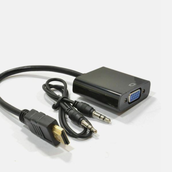 HDMI Converter Digital HD 1080p to Analogue VGA 15 Pin PC Cable with Audio